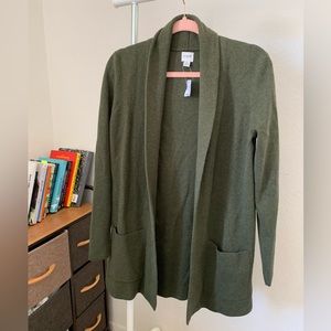 Brand NewJ Crew Forest Green Open Front Cardigan 100% Cotton US Size XS